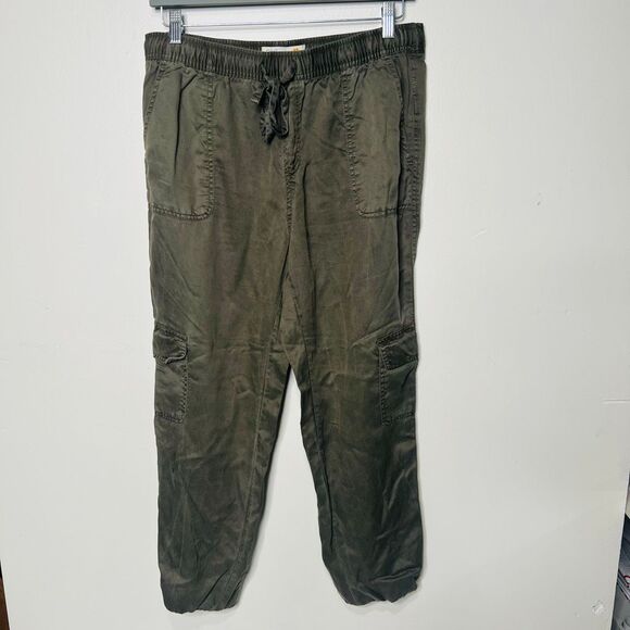 C&C California 100% Lyocell Olive Green Jogger Cargo Pants Sz L - Picture 1 of 10